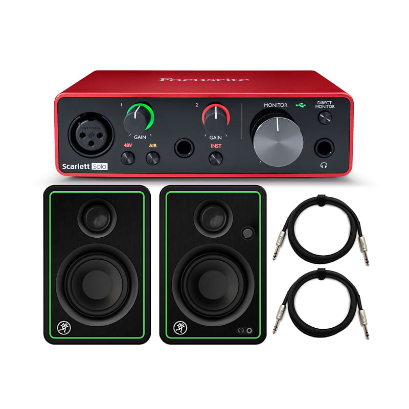 Mackie CR3-X Series 3 Inch Studio Monitors (Pair) with Focusrite