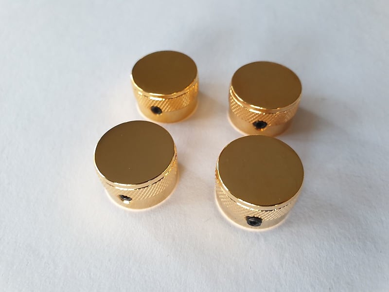 Gretsch style hollow body guitar control knob gold set of 4 Reverb