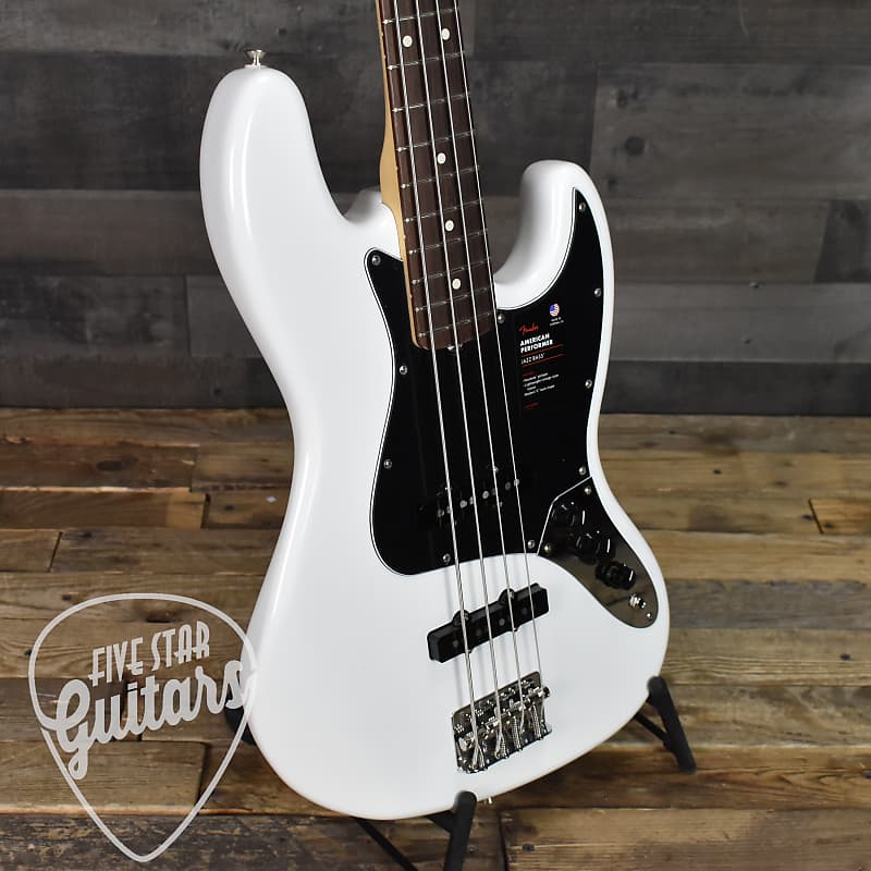 Fender American Performer Jazz Bass - Arctic White with Gig Bag | Reverb