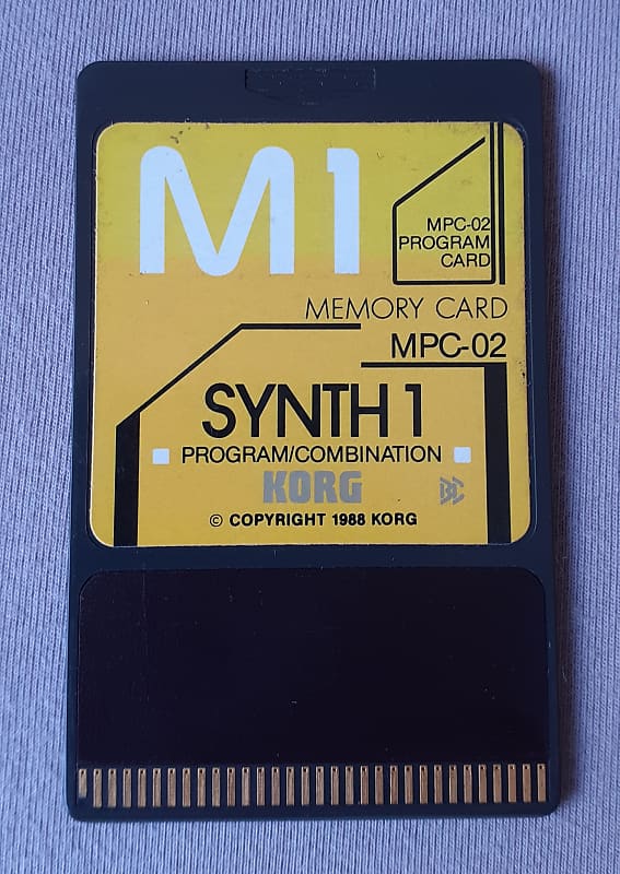 Korg M1 MPC-02 Synth 1 Program Combination Card image 1