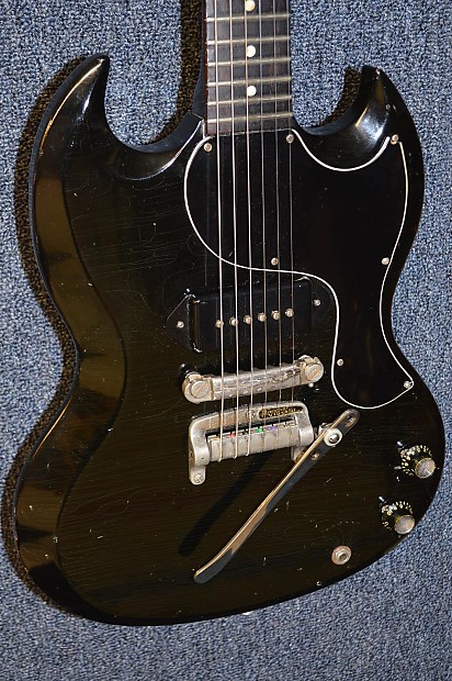 Gibson SG Junior - Factory Black - Ultra Rare 1963 Black Gibson SG Junior - Factory Black - Ultra Rare 1963 Black