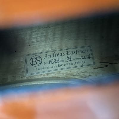 Andreas Eastman VC305 3/4 cello for sale
