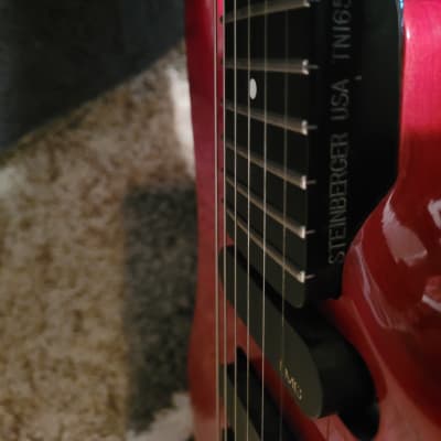 Steinberger GM4T 1990s - Red flame image 3
