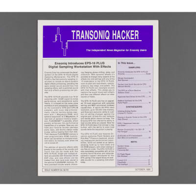 Transoniq Hacker Ensoniq User's Newsletter Issue #64