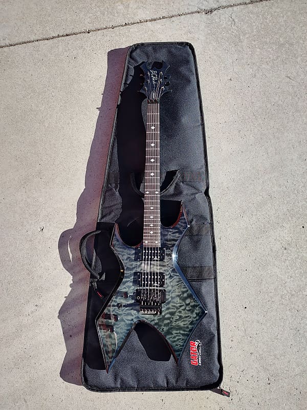 Left- Handed B.C. Rich Warlock NJ 2004 - Transparent Black | Reverb