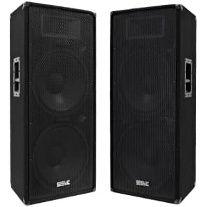 Seismic Audio FL-155P Passive 2x15" 1600w Speakers (Pair)
