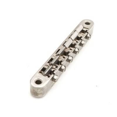 Faber ABRH ABR-1 Bridge (fits Inch studs) - nickel with natural brass saddles image 9