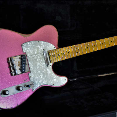 American Custom Fender Telecaster Relic Pink Sparkle CS Texas Specials image 22