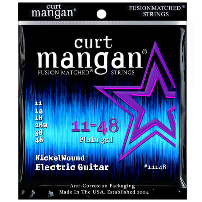 Curt Mangan Fusion Matched Nickel Wound Electric Guitar Strings (11-48) image 2