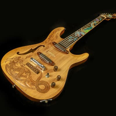 Blueberry Electric Guitar  Electric Guitar - Handmade and Hand Carved image 3