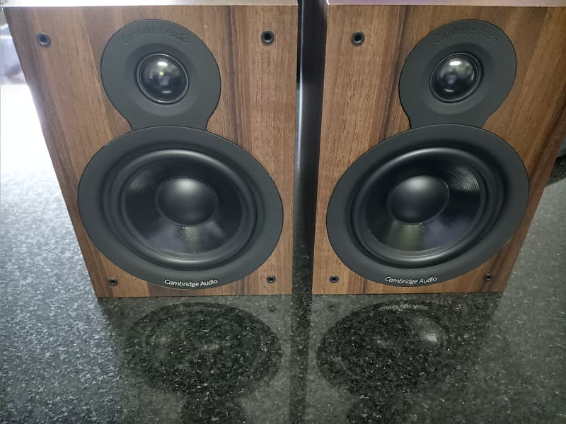 Cambridge Audio SX50 Bookshelf Speaker | 100 Watt Home Theater Compact  Speakers | Pair (Dark Walnut)