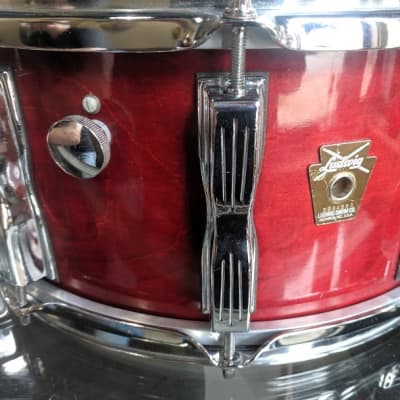Ludwig 6.5x14" Rock/Concert Deep Cherry Lacquer Snare Drum image 2