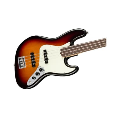 Fender American Professional Jazz Bass Fretless Guitar,  Slim C  Neck, Rosewood Fingerboard, Gloss Polyurethane, 3-Color Sunburst image 11
