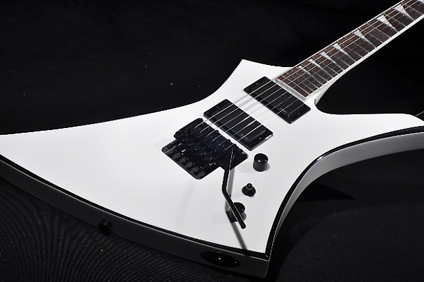 Jackson Kexmg White Kelly Guitar W/Black Bevels | Reverb