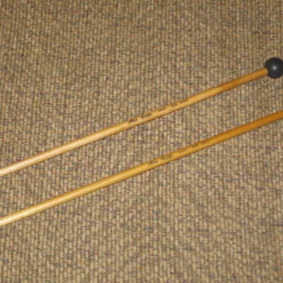 one pair new old stock A+ Mike Balter MB10AB (10AB) Hard Keyboard Mallets, 7/8" phenolic (plastic) round HEADS and natural birch HANDLES - mid to late 1990s (+ packaging) Unwound Series image 5