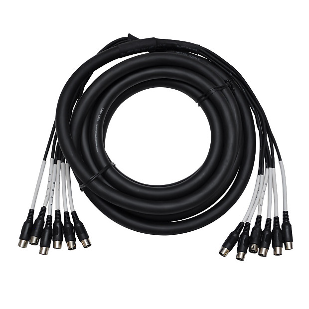 Seismic Audio SAMI-6x20 6-Channel 5-Pin DIN MIDI Snake Cable - 20' image 1