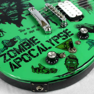 Custom Painted and Upgraded  Epiphone LP Special ll -Aged and Worn With Graphics and Matching Headstock Bild 12