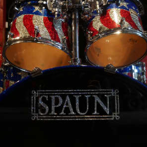 Spaun Custom 2000's American Flag Complete Drum Set image 6