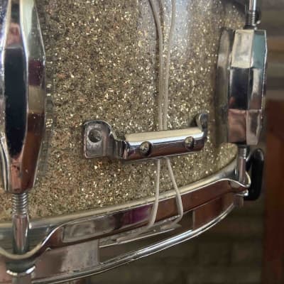 Pearl 5.5x14 Snare Drum Ginger Glitter 1960s image 7