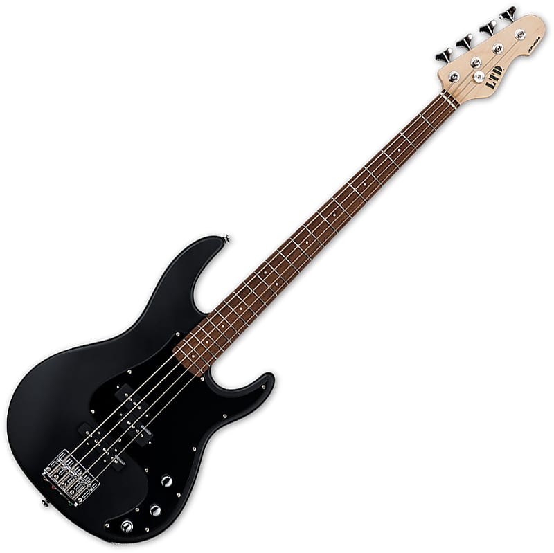 ESP LTD AP-204 Electric Bass Black Satin image 1