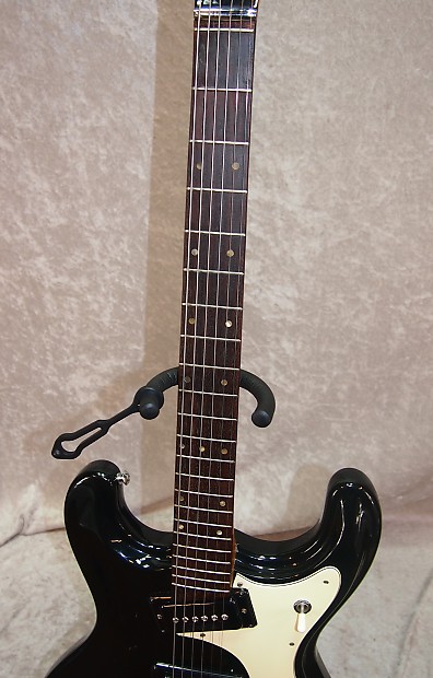Morales Mosrite pickups electric guitar in black MIJ made in | Reverb