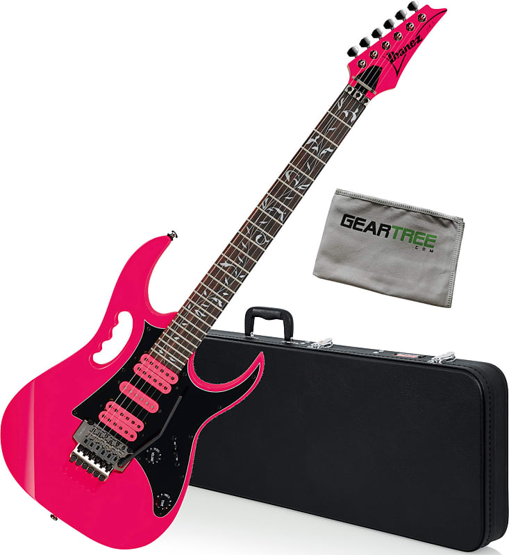 Ibanez JEMJRSP PK Steve Vai Signature Pink Electric Guitar Bundle w/Case image 1
