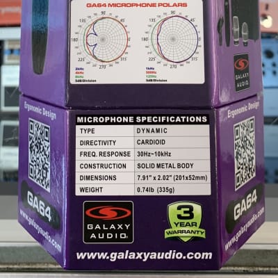 Galaxy Audio GA64 Handheld Dynamic Microphone image 3