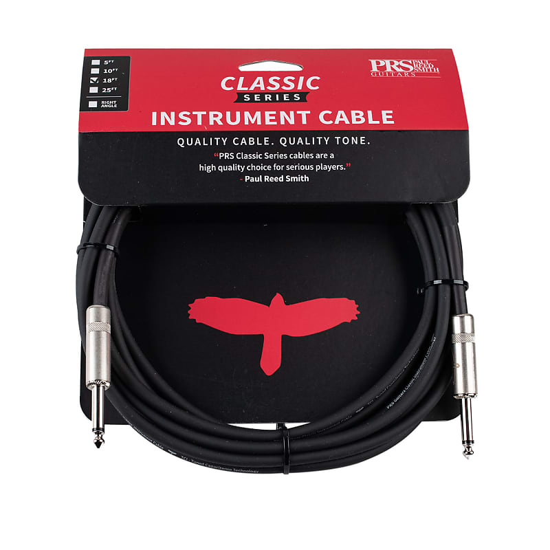 PRS Classic 1/4" TS Straight/Straight Instrument Cable - 18' image 1