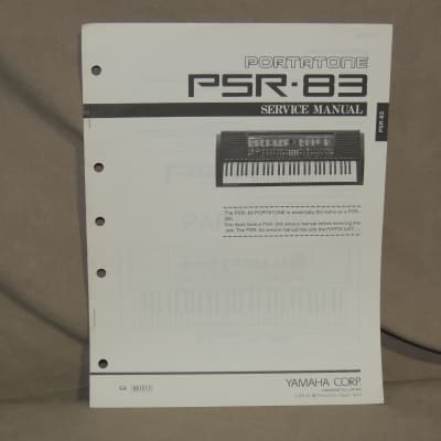 Yamaha Portatone PSR-83 Service Manual [Three Wave Music]