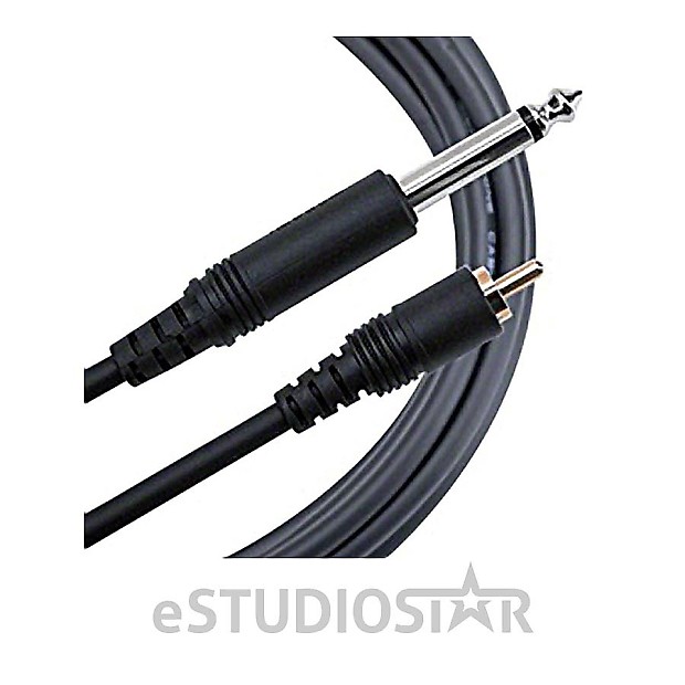 Mogami PR-15 Pure Patch 1/4" TS Male to RCA Male Audio/Video Cable - 15' image 1