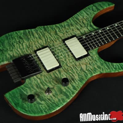 Hufschmid Atys Headless Quilted Maple Green Electric Guitar w/ Gig Bag image 3