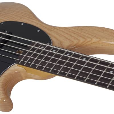 Schecter 2493 5-String Bass Guitar, Gloss Natural, CV-5 image 4
