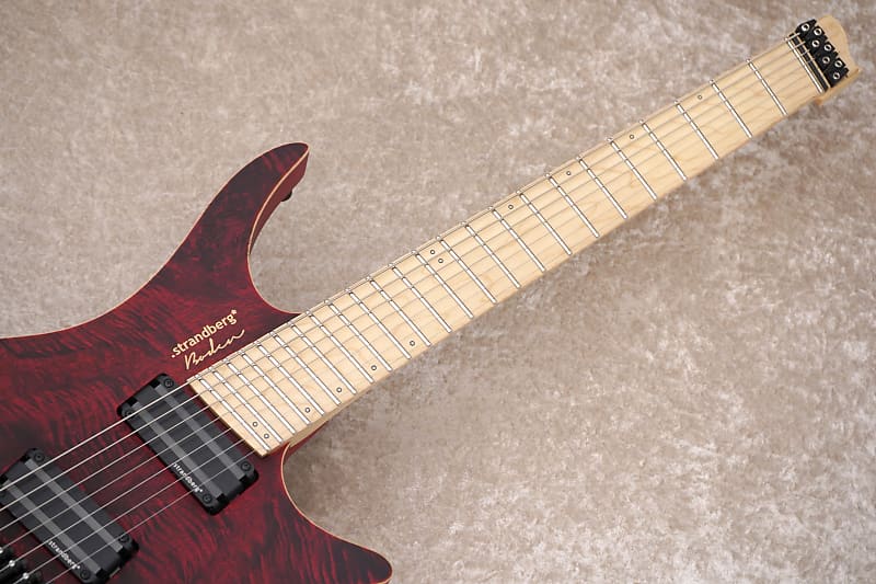 Strandberg Boden J7 Standard Poplar Burl Top -Deep Red NMF