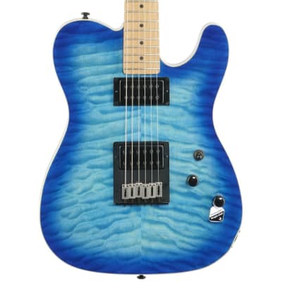 Schecter PT Pro Electric Guitar, Trans Blue Burst, Blemished image 1