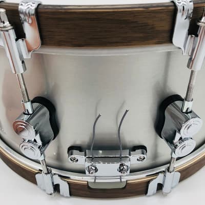 PDP Concept Select 6.5X14" Aluminum Snare Drum w/ Walnut Hoops PDSN6514CSAL image 5