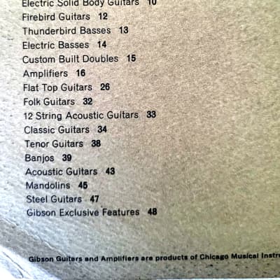 1966 Gibson Full Line Catalog - 1rst Full Color Gibson Catalog image 2