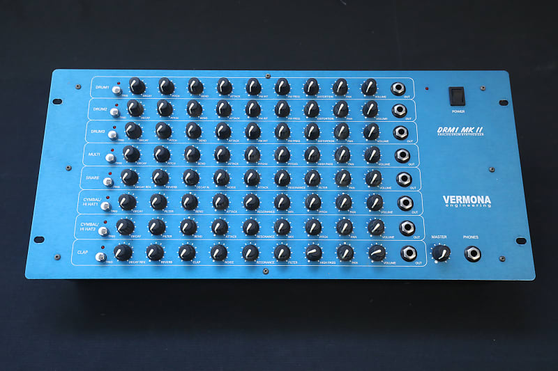 Vermona  DRM1 MKII Analog Drum Machine - Blue image 1