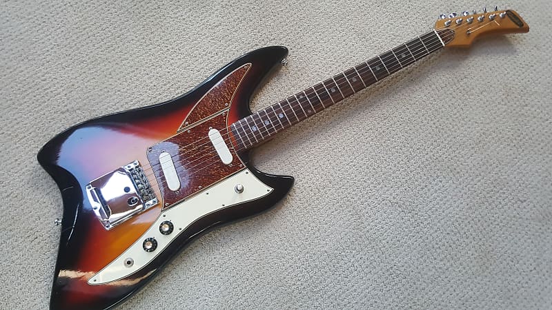 Rare 60s Vintage Fandel Jet Series H-F702T Electric Guitar Sunburst Japan MIJ image 1