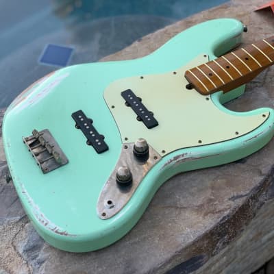 Real Life Relics Custom Shop Fully Loaded Bass Body Aged Seafoam Green image 9