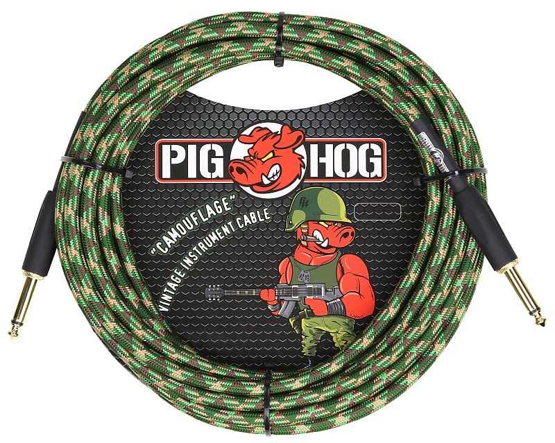 Pig Hog Instrument Cable "Camouflage" 1/4' to 1/4' 20 ft., PCH20CF image 1