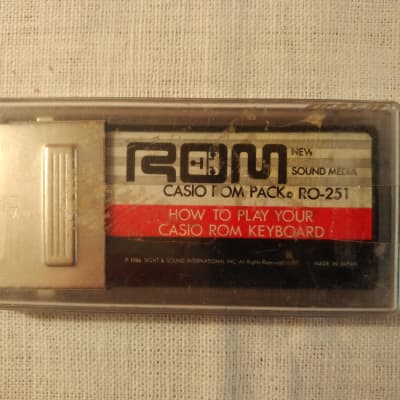 Casio ROM pack RO-251 'How To Play Your Casio ROM Keyboard' 1990 black