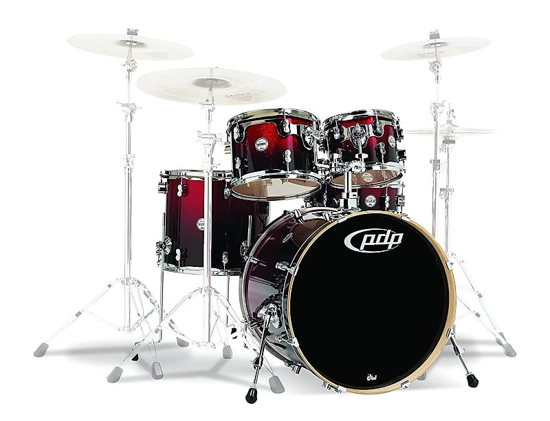 PDP By DW 5-Piece Concept Maple Shell Pack with Chrome Hardware Blue Sparkle (PDCM2215BL) image 1