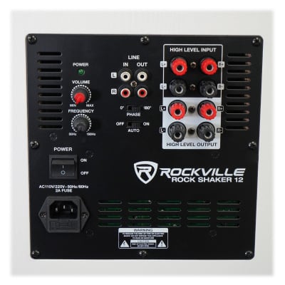 Rockville BluTube Amplifier Home Receiver+6.5" White Bookshelf Speakers+12" Sub image 6