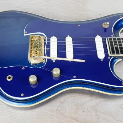Guyatone LG-2100M Sharp 5 MIJ 1994 Blue Made in Japan w/ Hard Case