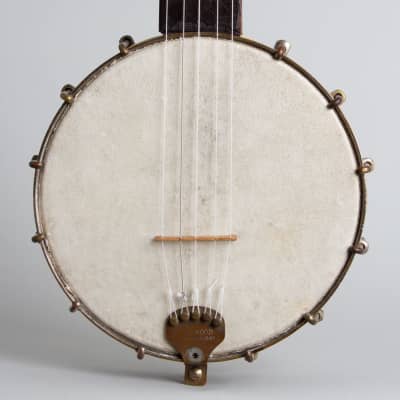 Benary  Piccolo Banjo,  c. 1895, black gig bag case. image 3