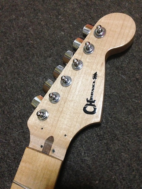 Musikraft Charvel Neck Guitar With Machine Head Tuners Maple Strathead Charvel Model