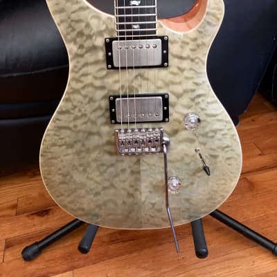 PRS SE Custom 24  Quilted select top  with matching headstock & Ebony fretboard  2015 - With Bare Knuckle  Pickups Unpotted  Mules. Brushed Nickel covers. Hard Case Included image 1