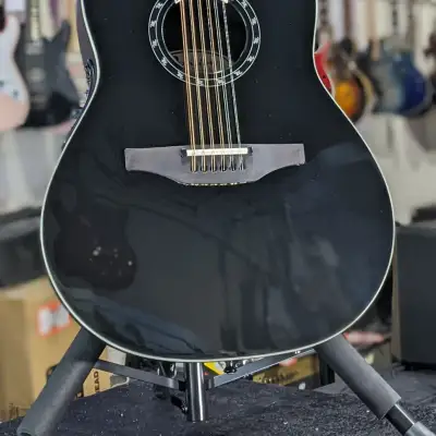 Ovation Timeless Balladeer Deep Contour 12-string Acoustic-Electric Guitar - Black Auth Deal! 464 image 3