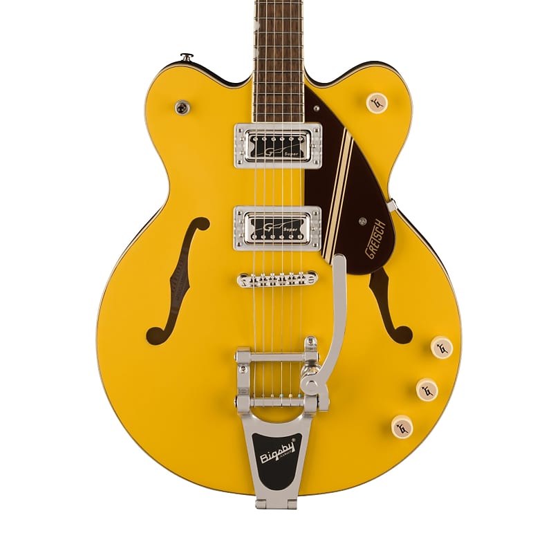 Gretsch G2604T Limited Edition Streamliner Rally II Center Block With  Bigsby Two-Tone Bamboo Yellow/Copper Metallic