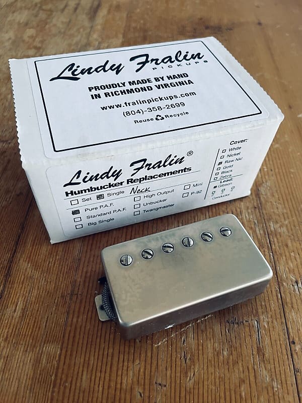 Lindy Fralin Pure PAF Humbucker Pickup Neck Raw Nickel NEW!